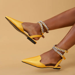 KissICON Shiny Crystal Flat Heels Gladiator Sandals Women Sexy