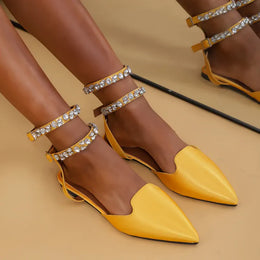 KissICON Shiny Crystal Flat Heels Gladiator Sandals Women Sexy