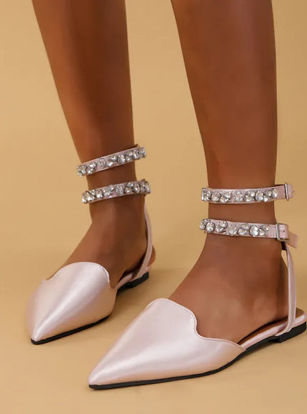 KissICON Shiny Crystal Flat Heels Gladiator Sandals Women Sexy