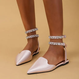 KissICON Shiny Crystal Flat Heels Gladiator Sandals Women Sexy