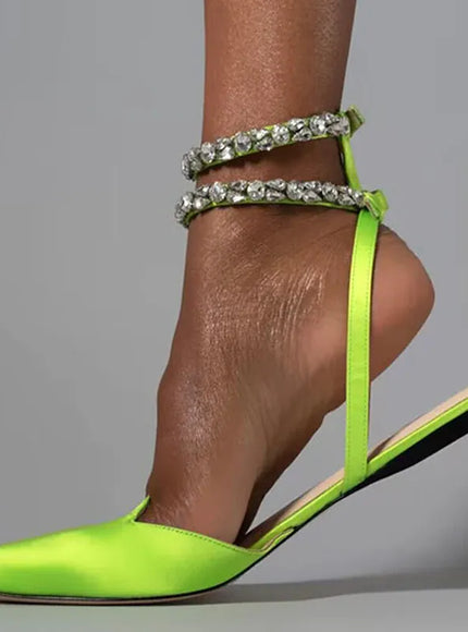 KissICON Shiny Crystal Flat Heels Gladiator Sandals Women Sexy