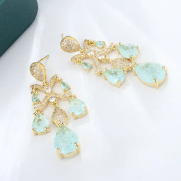 KissICON 💋 Shiny Light Blue Zircon Earrings - Sterling Silver 925