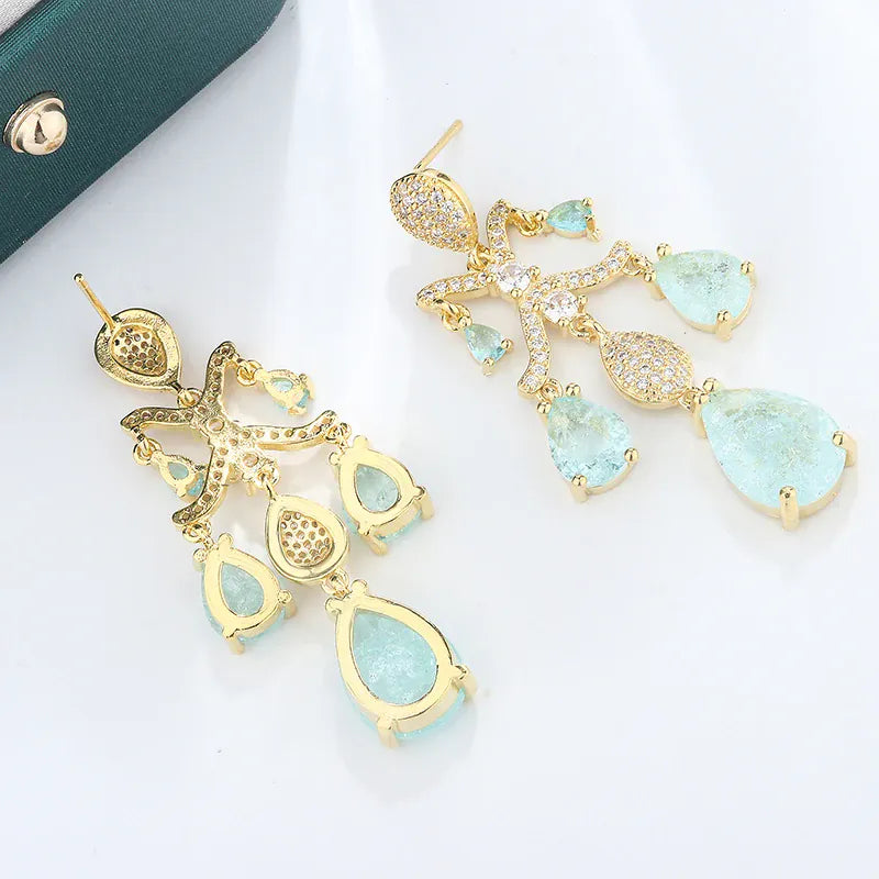 KissICON 💋 Shiny Light Blue Zircon Earrings - Sterling Silver 925