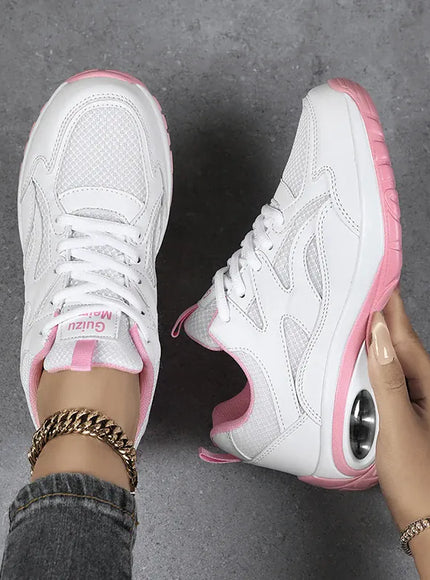 Dropshipman Shoes for Women Sneaker Air Cushion Casual Walking Shoes Wedges Wedges Chunky Hiking Woman Sports Shoes Light Mesh Breathable