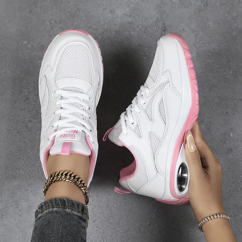 Dropshipman Shoes for Women Sneaker Air Cushion Casual Walking Shoes Wedges Wedges Chunky Hiking Woman Sports Shoes Light Mesh Breathable