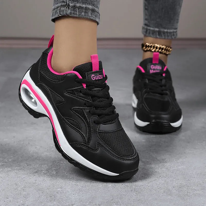Dropshipman Shoes for Women Sneaker Air Cushion Casual Walking Shoes Wedges Wedges Chunky Hiking Woman Sports Shoes Light Mesh Breathable