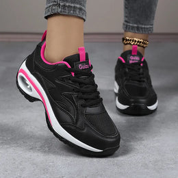 Dropshipman Shoes for Women Sneaker Air Cushion Casual Walking Shoes Wedges Wedges Chunky Hiking Woman Sports Shoes Light Mesh Breathable