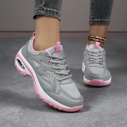 Dropshipman Shoes for Women Sneaker Air Cushion Casual Walking Shoes Wedges Wedges Chunky Hiking Woman Sports Shoes Light Mesh Breathable