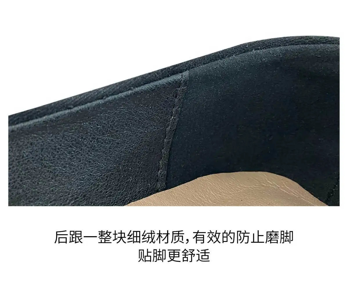 KissICON Shoes Women's Flat 2022 Autumn Fashion Square Toe