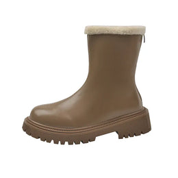 KissICON Short Khaki / 40 Women's Winter Short/Long Tube Cotton Boots Thick Sole
