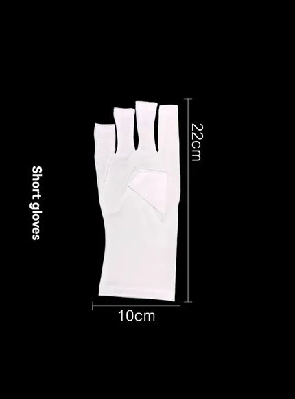 KissICON Short Nail Gloves Anti-UV Anti-blackening Anti-illumination TANNING Tanning Light