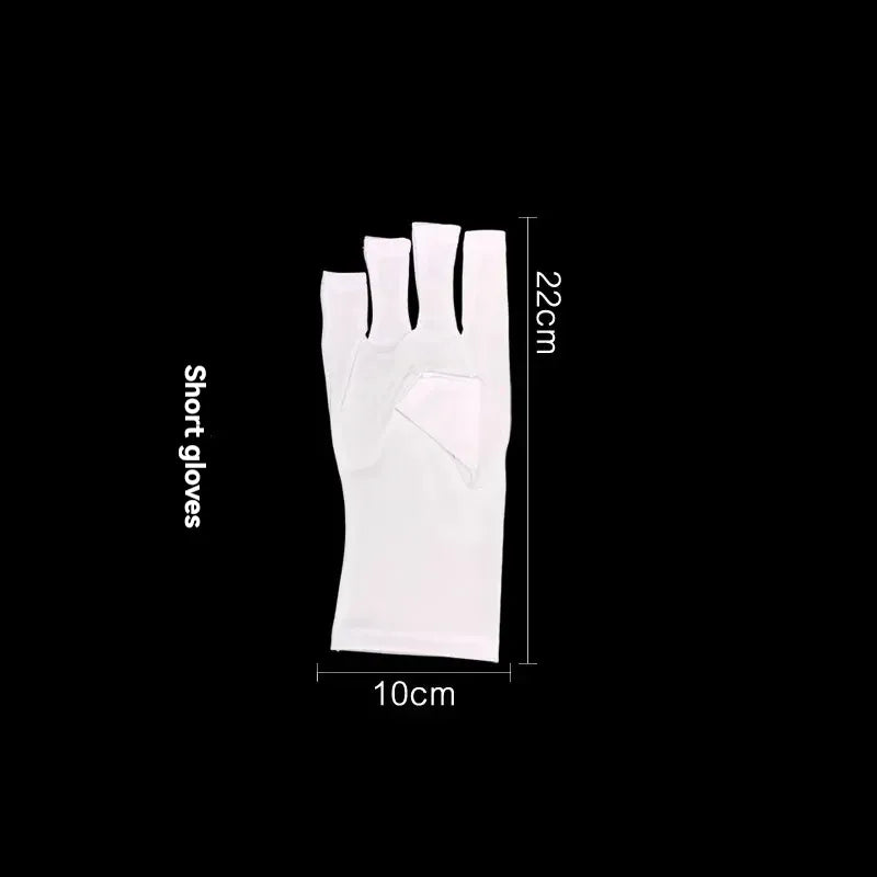 KissICON Short Nail Gloves Anti-UV Anti-blackening Anti-illumination TANNING Tanning Light