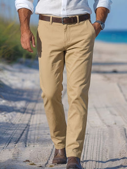 KissICON Silky Ice Fiber WrinkleFree Mens Business Casual Straight Pants