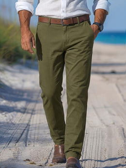 KissICON Silky Ice Fiber WrinkleFree Mens Business Casual Straight Pants