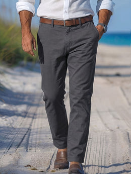 KissICON Silky Ice Fiber WrinkleFree Mens Business Casual Straight Pants