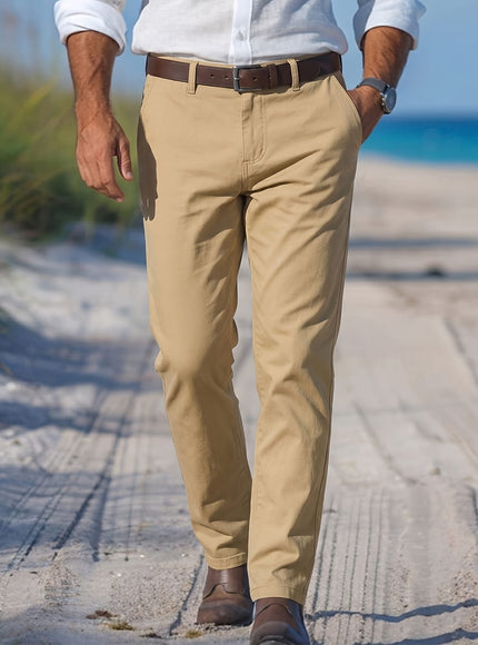 KissICON Silky Ice Fiber WrinkleFree Mens Business Casual Straight Pants