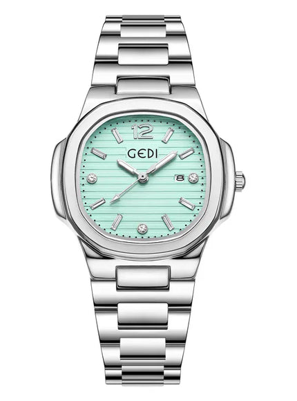 KissICON Silve green 💋 Light Luxury Women Watch Stainless Steel Strap
