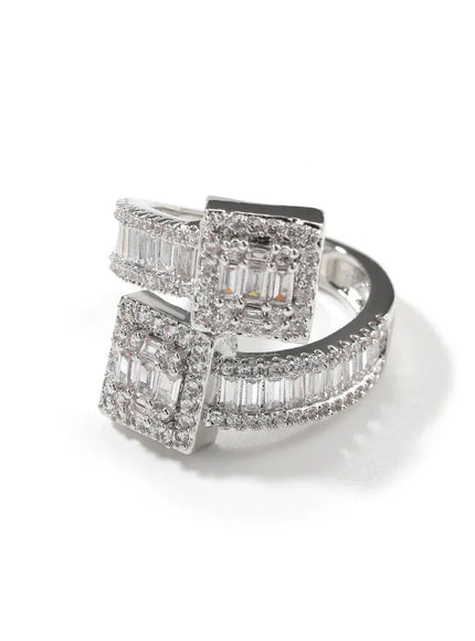 KissICON Silver / 10 Bling King Baguettecz Ring – Iced Out Zirconia