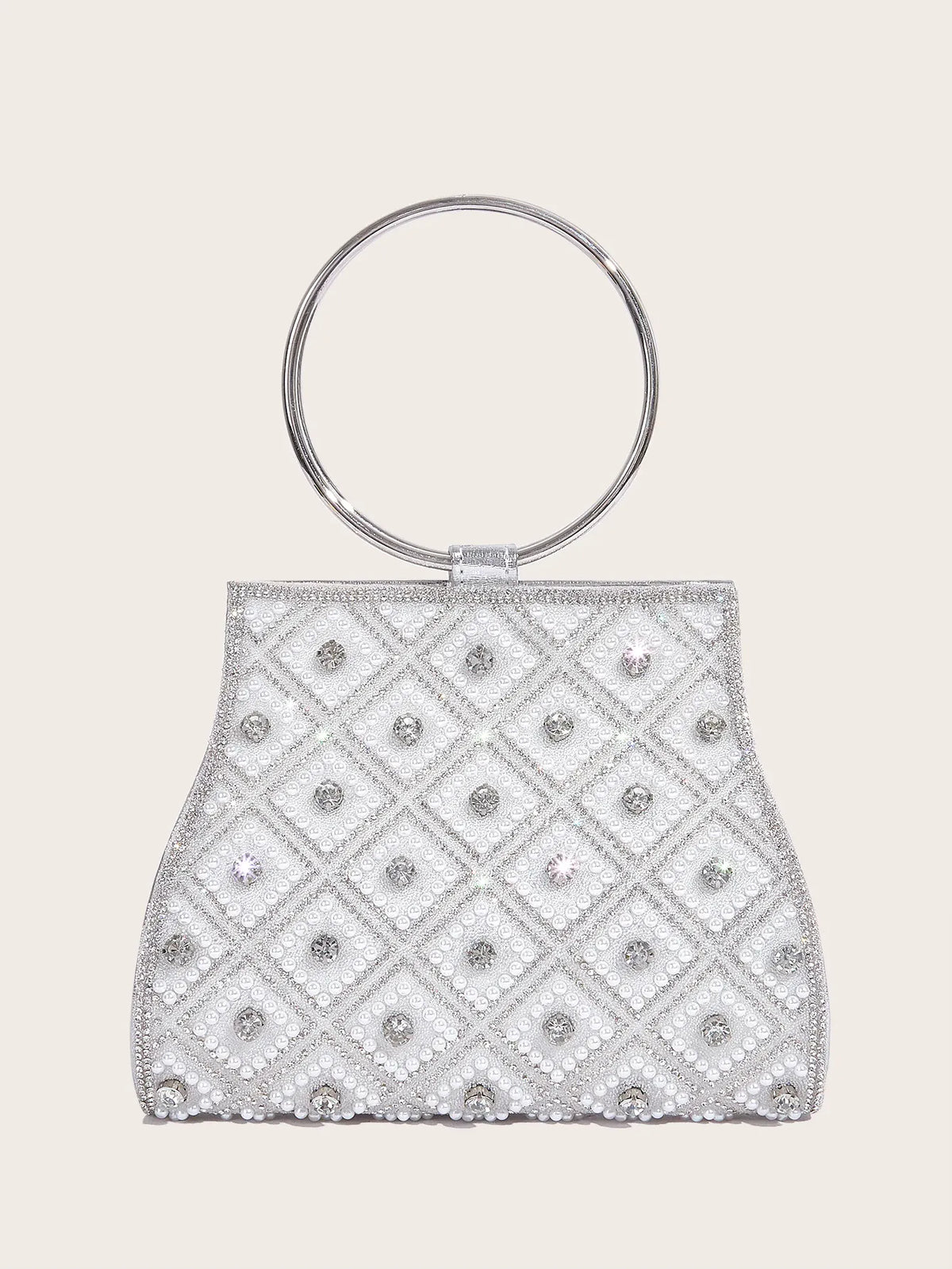 Dropshipman SILVER-2 / CHINA Women's Diamond Handbags Rhinestones Evening Bags Bridal Stones Clutch Purse Lady Clutches Bags Party Wedding Evening Bag Female