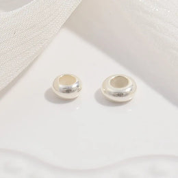 KissICON Silver-2pcs / 8mmx3mm 2pcs 925 Sterling Silver Silicone Spacer Beads Silicone Spacer Stopper Charm Accessories Fit DIY Original Pandora Bracelet SZ45