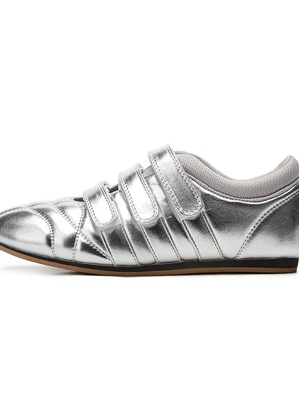 KissICON Silver / 40 Casual Flat Shoes for Women New Spring Autumn