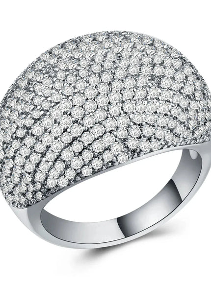 KissICON Silver / 7 Kissicon Milangirl Elegant Ring – Cubic Zirconia Sparkle