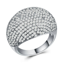 KissICON Silver / 7 Kissicon Milangirl Elegant Ring – Cubic Zirconia Sparkle