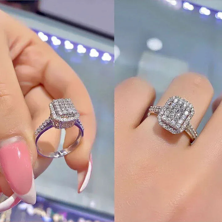 Kissicon Ne'w Bling Wedding Ring – Square
