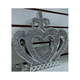 KissICON SILVER Biznest XL Silver Sparkle Crown Bling Diamond Display