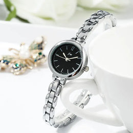KissICON Silver black KissIcon UTHAI W103 Women Fashion Quartz Minimalist Gift