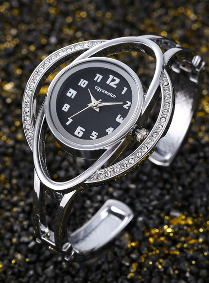 KissICON silver black KissIcon Women's Watch Gold Tone Stainless - Light