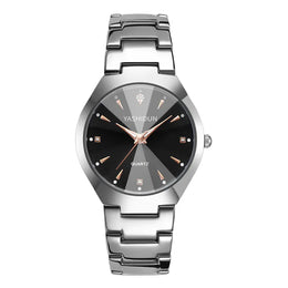 KissICON Silver black male KissIcon UTHAI Mens Watch Casual Steel Band -