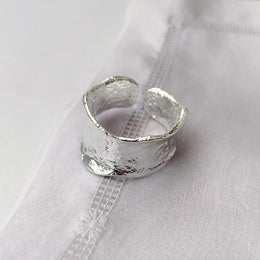 KissICON Silver Color / resizable Chunky Gothic Bling Rings Adjustable Two Tone Jewelry