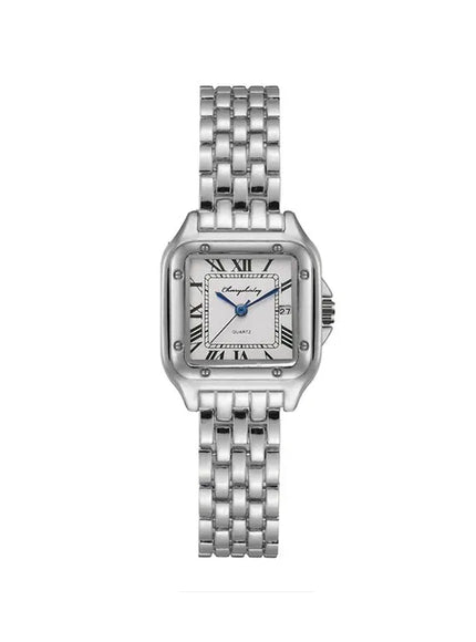 KissICON Silver female UTHAI Women Quartz Watch Stainless Steel Band -