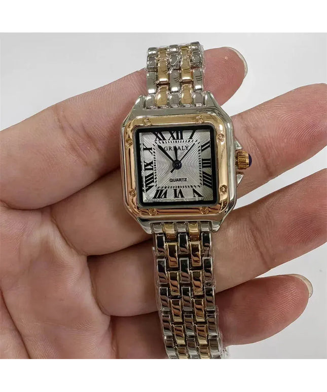 KissICON Silver Gold [KissIcon] Women Watch Gold Steel Quartz Watch -
