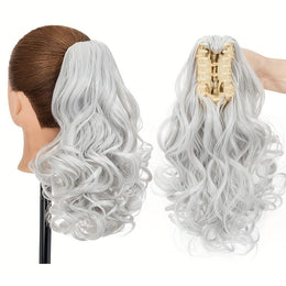 KissICON Silver Grey / 14inch KissIcon Ponytail Extension - Clip In 14 Inch
