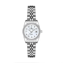 KissICON Silver KissIcon BS Women Watch Calendar Quartz Steel Band