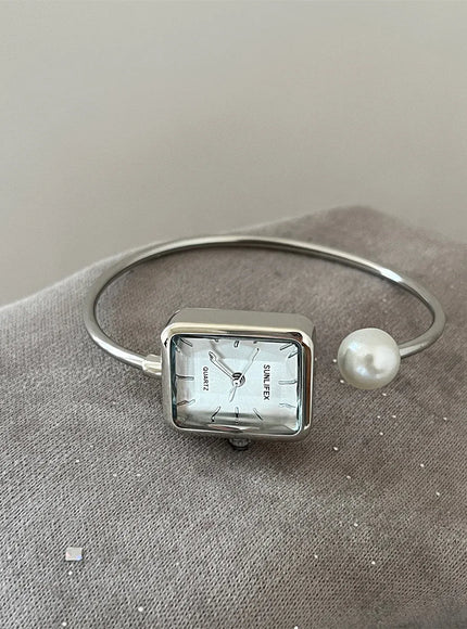 KissICON Silver KissIcon Gold Square Pearl Watch - Light Luxury