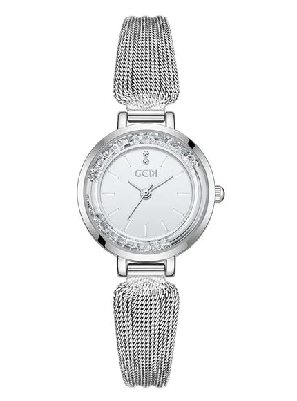 KissICON silver KissIcon Ladies Watch - Flowing Sand Diamond Strap