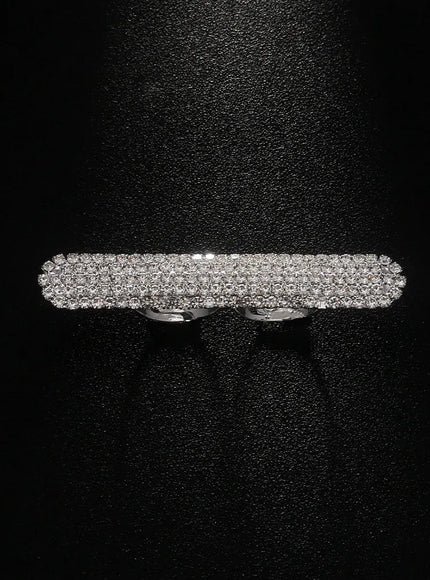 KissICON Silver Kissicon Lady Long Bar Ring – Open Bling Party