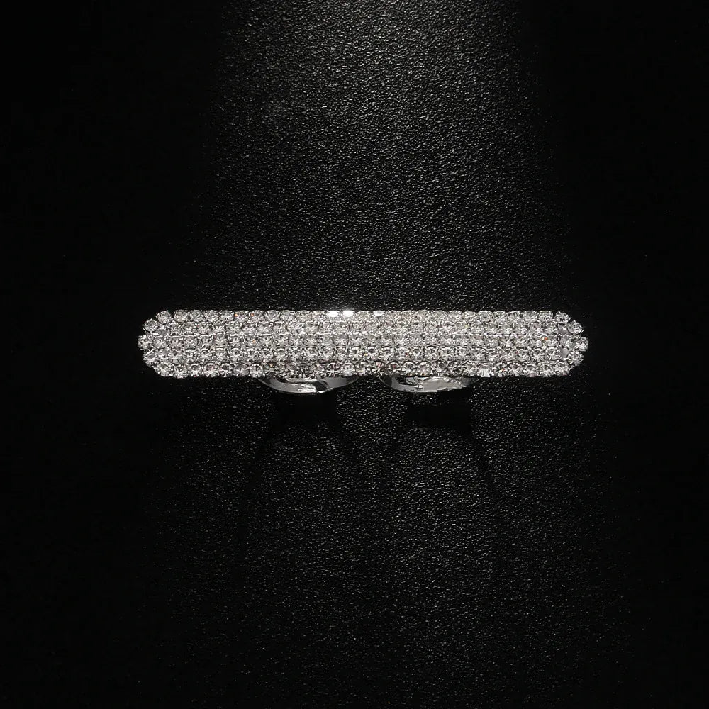 KissICON Silver Kissicon Lady Long Bar Ring – Open Bling Party