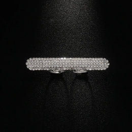 KissICON Silver Kissicon Lady Long Bar Ring – Open Bling Party