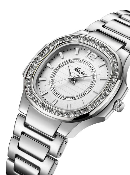 KissICON Silver KissIcon UTHAI W93 Womens Diamond Luxury Watch Gold