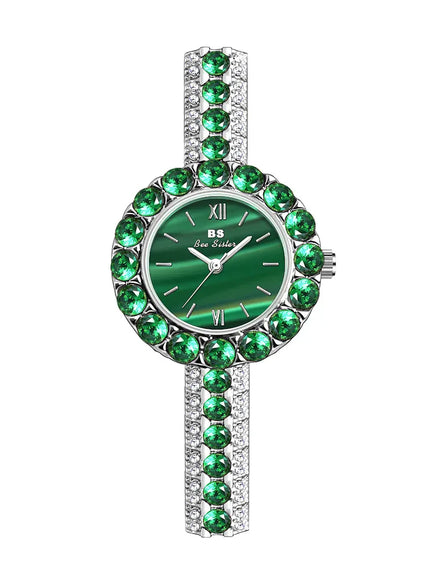 KissICON Silver [KissIcon] UTHAI Women's Watch Malachite - Waterproof