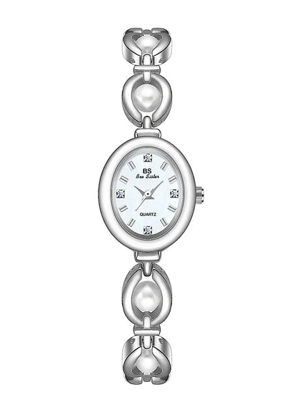 KissICON Silver KissIcon UTHAI Womens Watch Pearl Bracelet Waterproof -