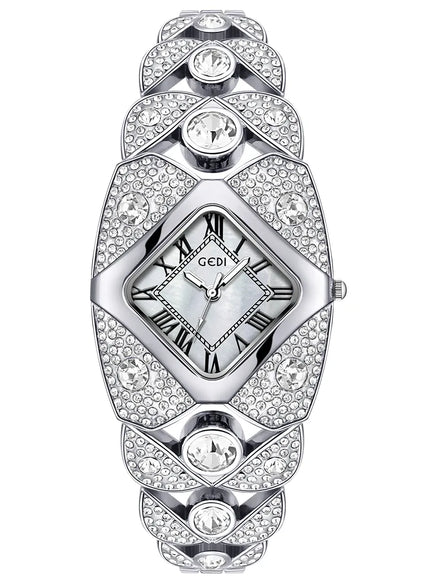 KissICON Silver KissIcon Women Diamond Inlaid Luxury Watch - Waterproof