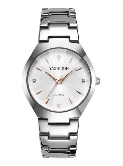 KissICON Silver male KissIcon UTHAI Mens Watch Casual Steel Band -