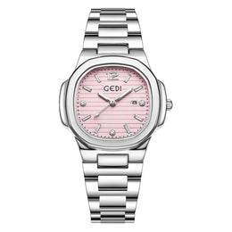 KissICON Silver pink 💋 Light Luxury Women Watch Stainless Steel Strap