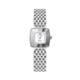 KissICON Silver-square KissIcon UTHAI Women Watches Waterproof Steel - Durable