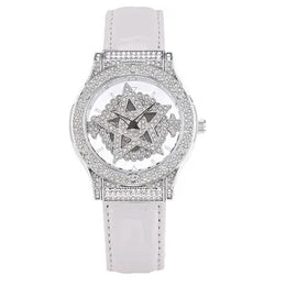 KissICON Silver UTHAI L99 Women Watch 360 Rotation Diamond Luxury